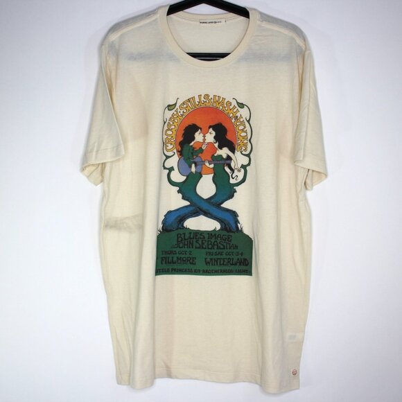 Marine Layer Mens Large Re-Spun Crosby Stills Nash And Young T-Shirt NEW G1427 - Picture 1 of 6